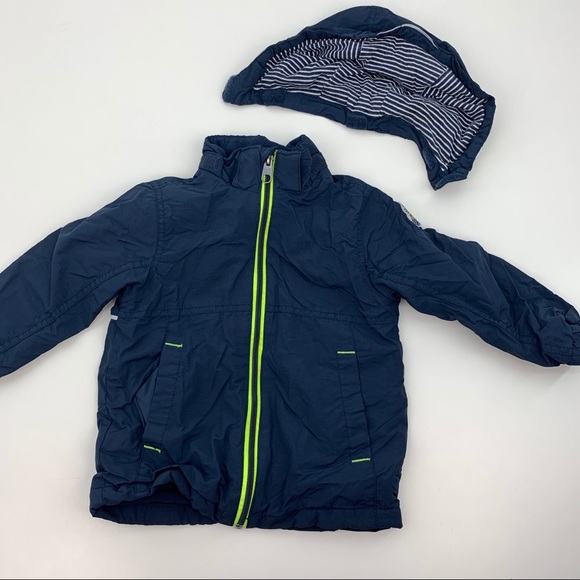H&M Boys Jacket with Hood Blue Size 2-3 Years - Picture 3 of 9